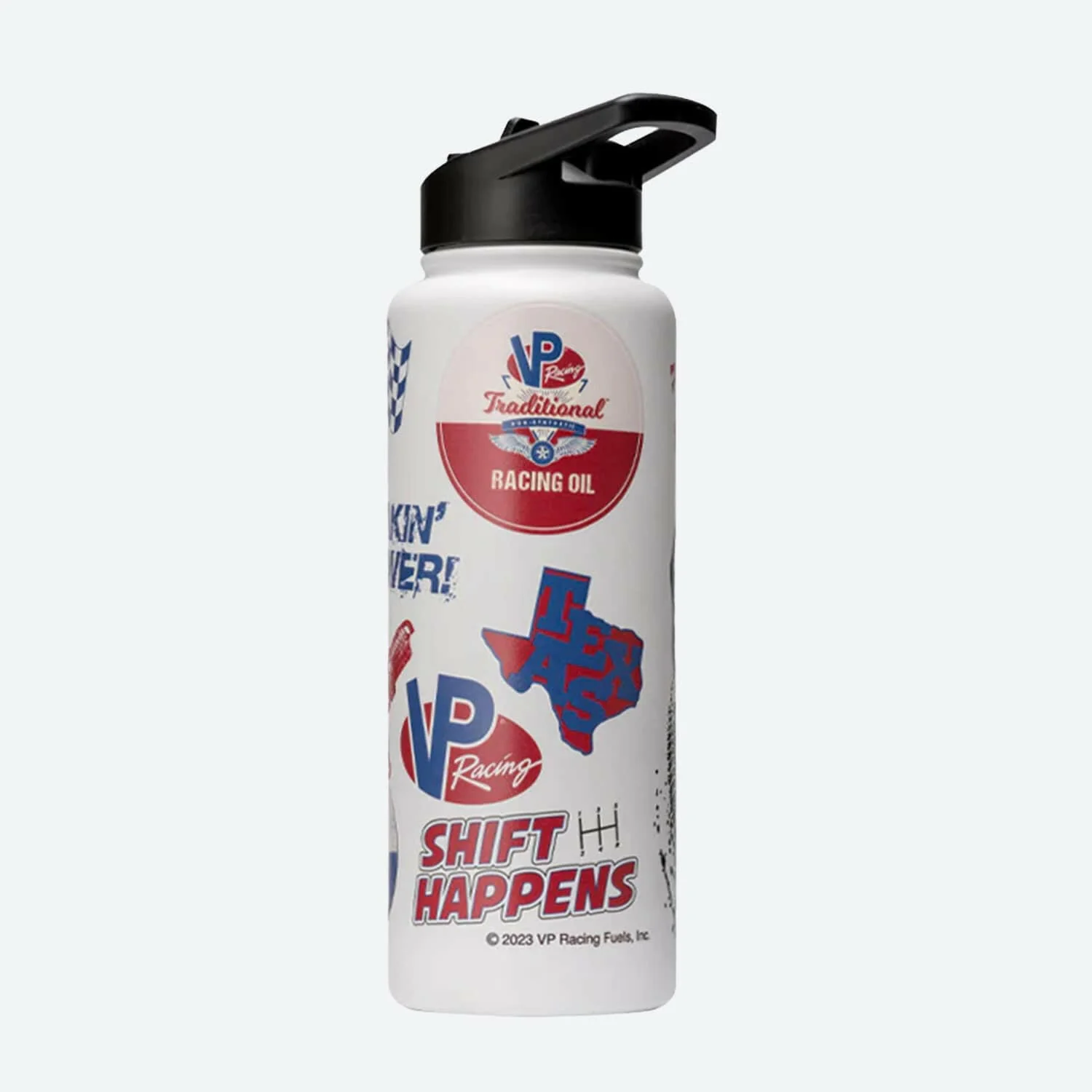 VP Racing - 34 oz. Quencher White Stainless Steel Water Bottle - Image 3